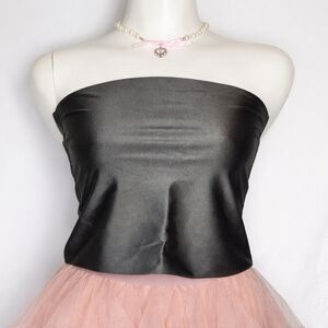 NWT Second Skin RD Style Metallic Grey Bustier Small Quiet Glam